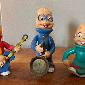Chipmunk Band Action Figure Set - Red, Blue, Green